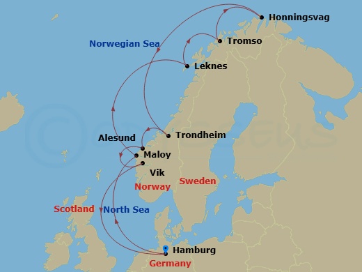 Itinerary map