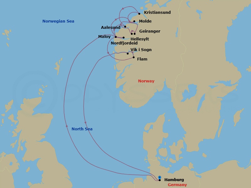 Itinerary map