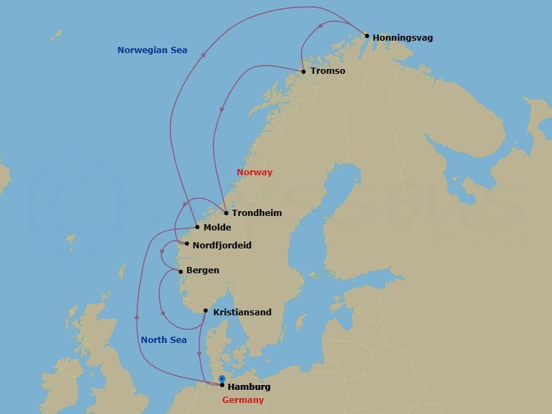 Itinerary map