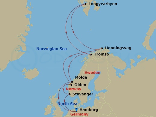 Itinerary map