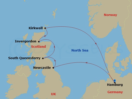 Itinerary map