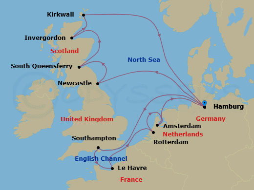Itinerary map