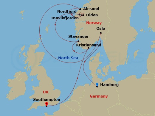Itinerary map