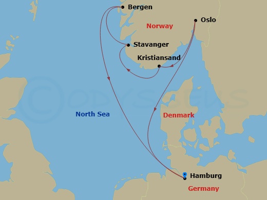 Itinerary map