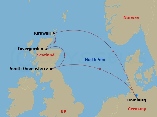Itinerary map