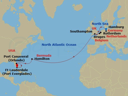 Itinerary map