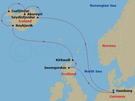 Itinerary map