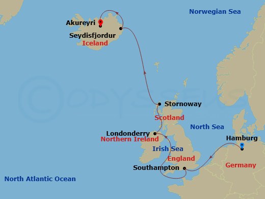 Itinerary map