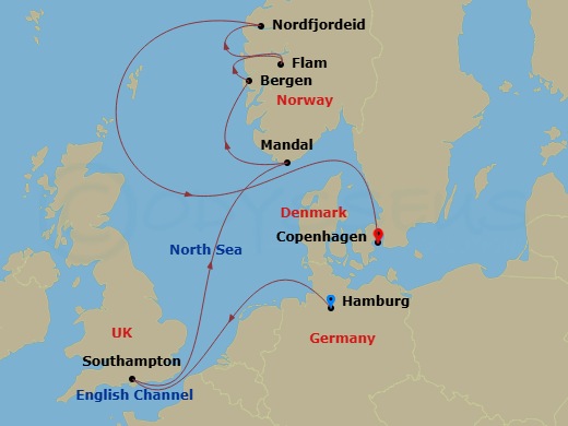 Itinerary map