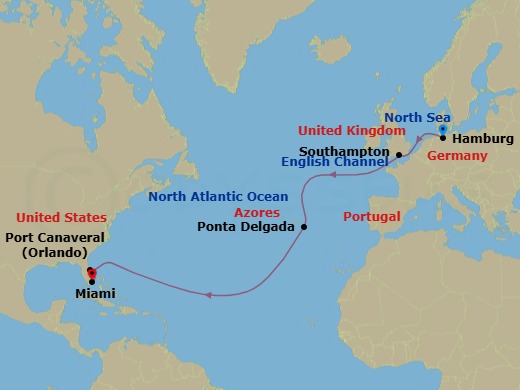 Itinerary map
