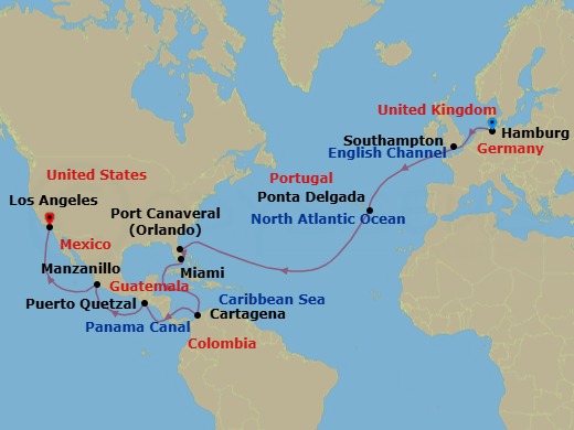Itinerary map