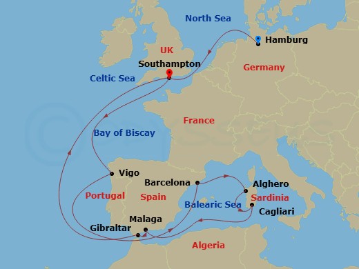 Itinerary map