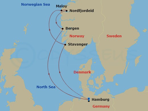 Itinerary map