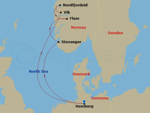 Itinerary map