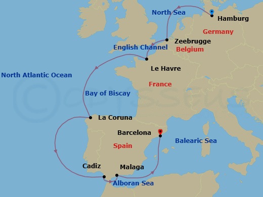 Itinerary map