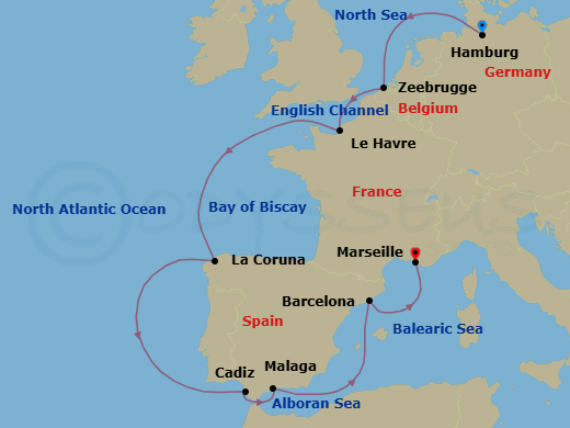 Itinerary map