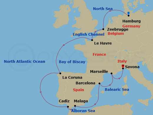 Itinerary map
