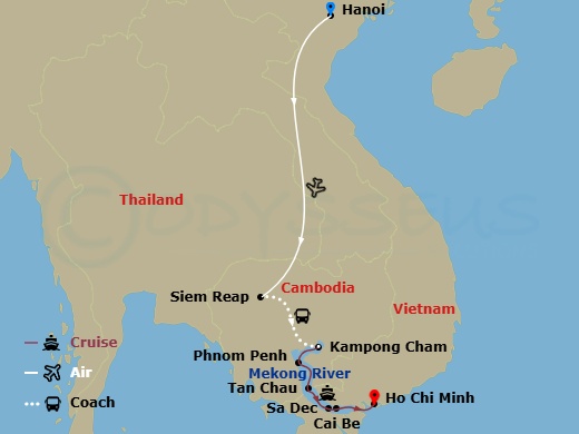 Itinerary map