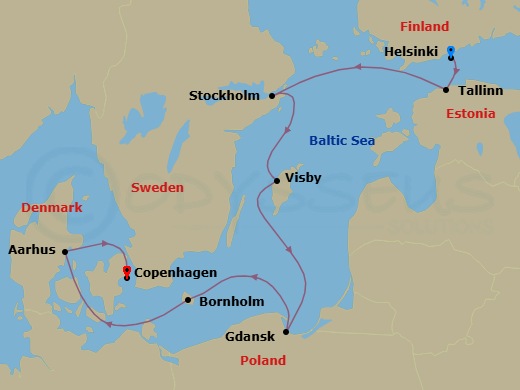 Itinerary map