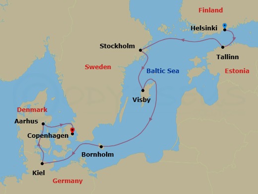 Itinerary map