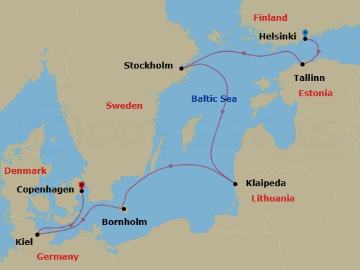 Itinerary map