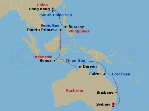 Itinerary map