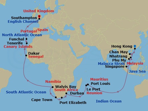 Itinerary map