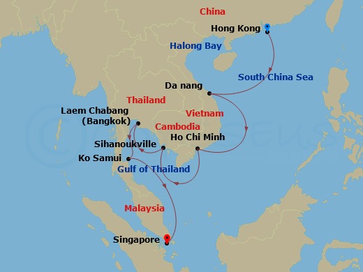 Itinerary map