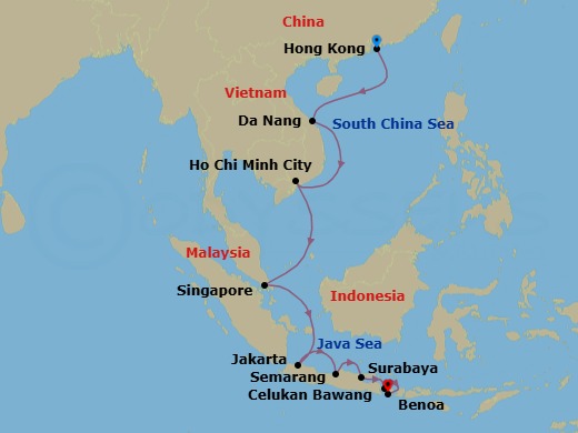 Itinerary map
