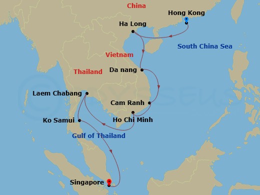 Itinerary map