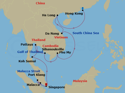 Itinerary map