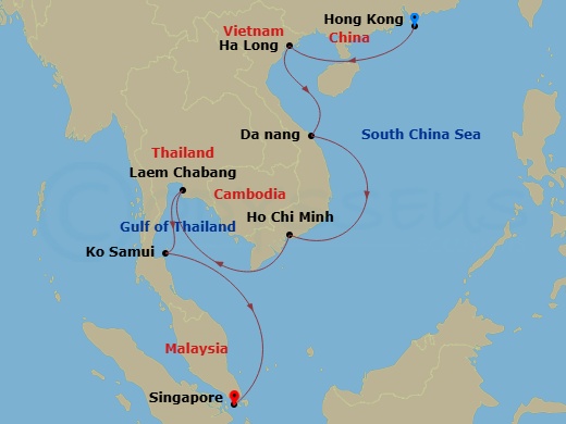 Itinerary map