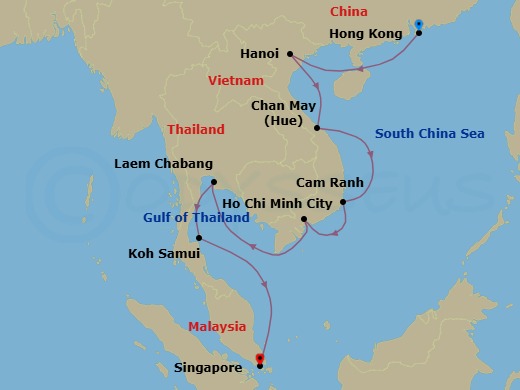 Itinerary map