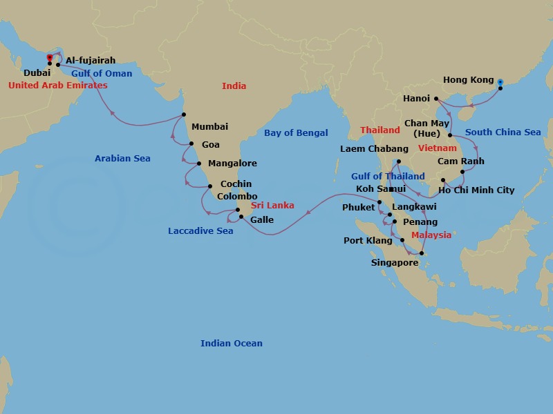 Itinerary map
