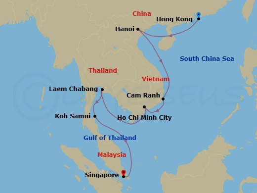 Itinerary map
