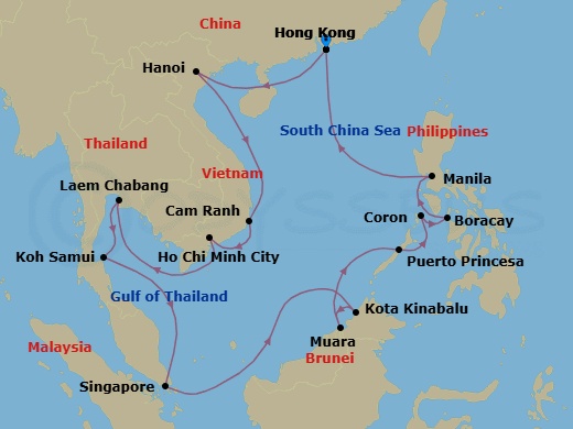 Itinerary map
