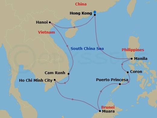 Itinerary map