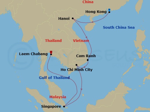 Itinerary map