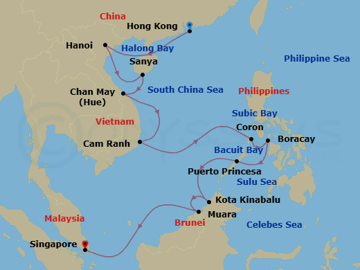 Itinerary map
