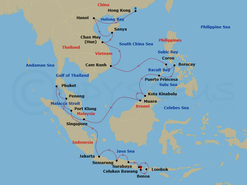 Itinerary map