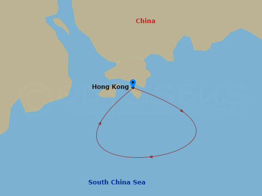 Route map: Hong Kong, China