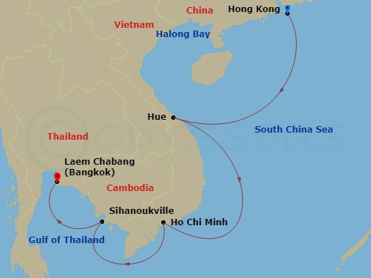 Itinerary map