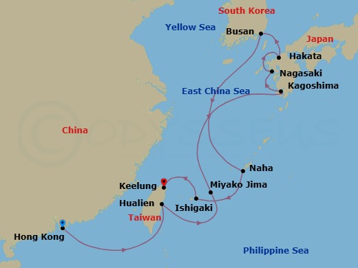 Itinerary map