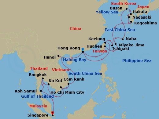 Itinerary map