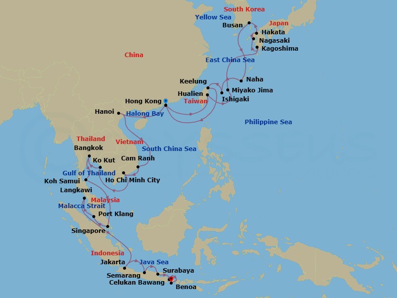 Itinerary map