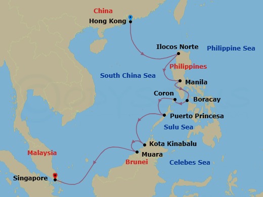 Itinerary map