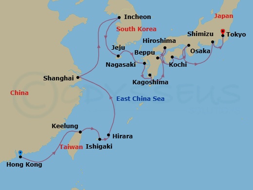 Itinerary map