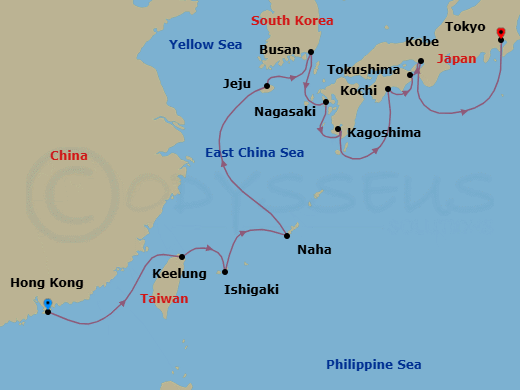 Itinerary map