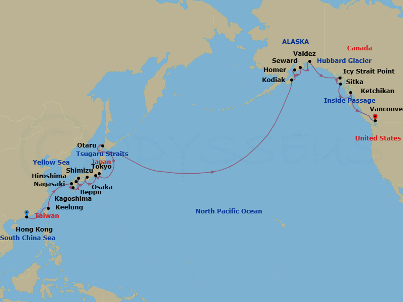 Itinerary map