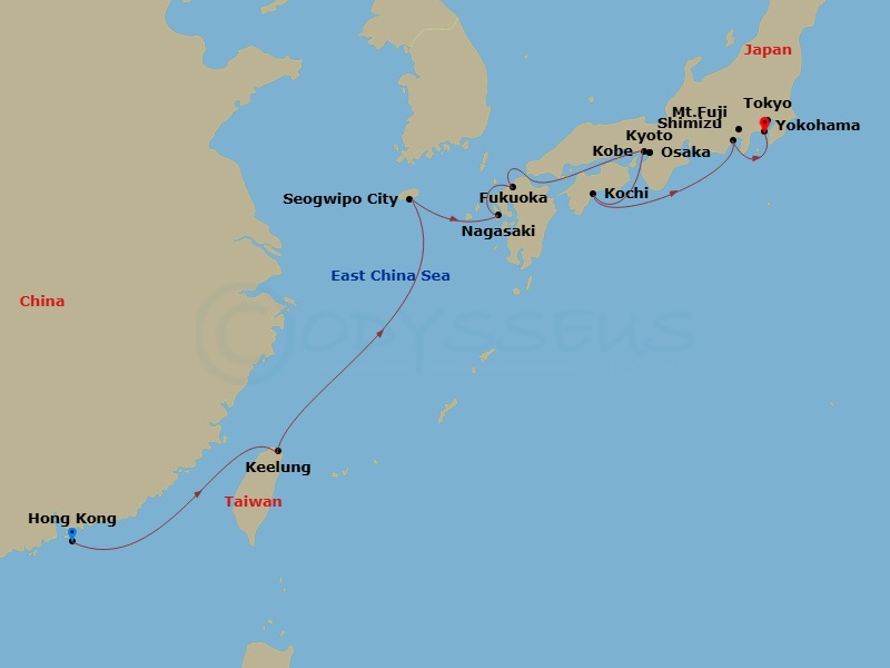 Itinerary map
